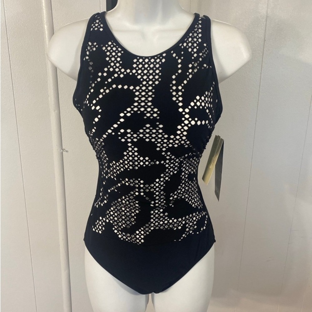 Profile by Gottex Women's Standard Mashrabiya High Neck One Piece NWT size 6 - Picture 4 of 11